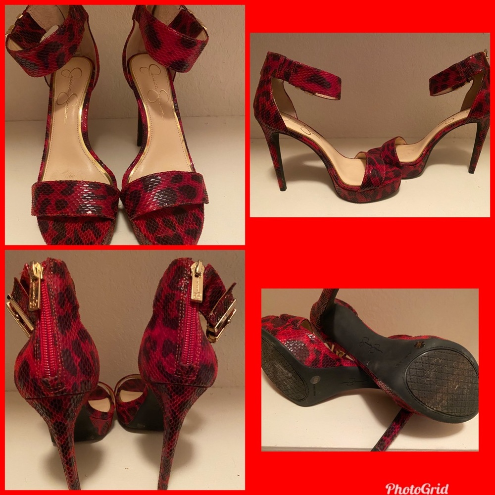 Snake print heels